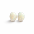 Two Loose Solid White Opals