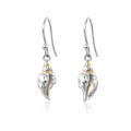 Conch Shell Earrings In Sterling Silver
