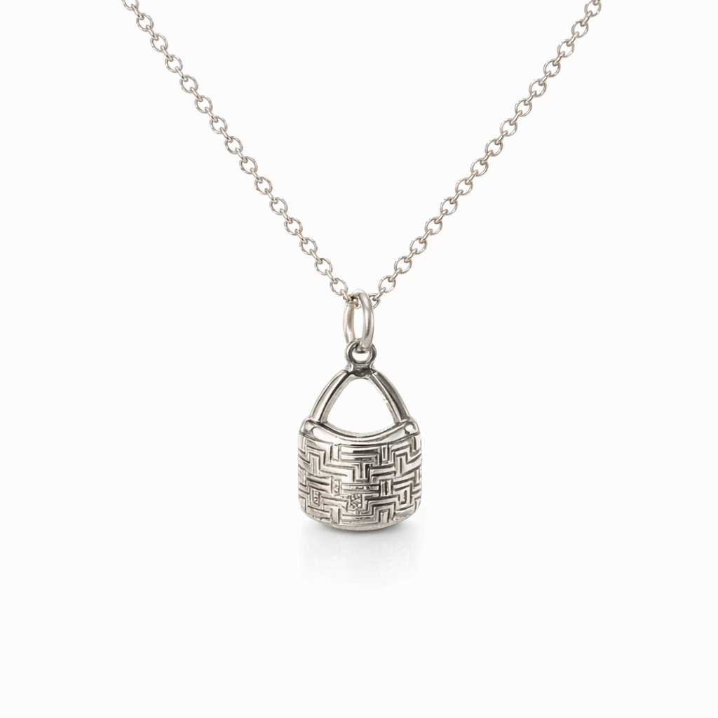 Geo Bilum Pendant In Sterling Silver