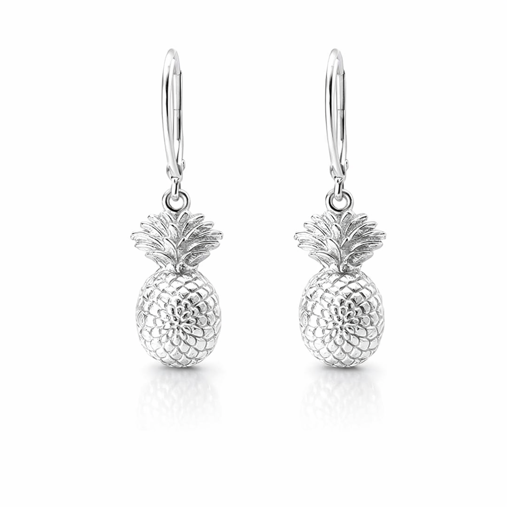 Pineapple Earrings In Sterling silver