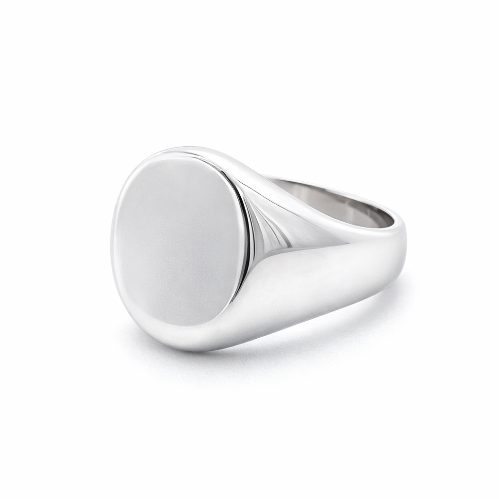 Signet Ring | 9K White Gold