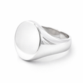 Signet Ring | Timeless Men's White 18K Gold