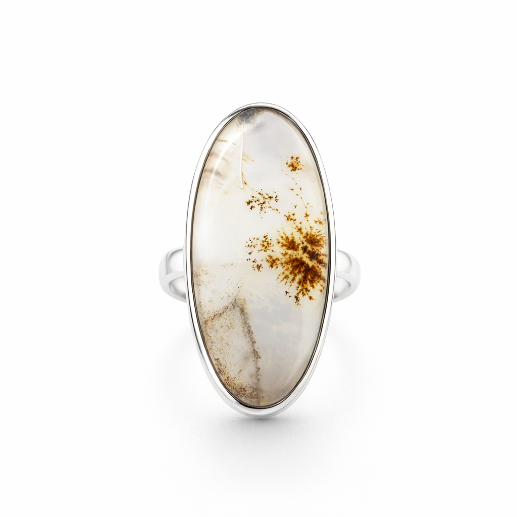 Landscape Agate Sterling Silver Ring