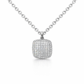 Pave Cubic Zirconia Pendant In Silver