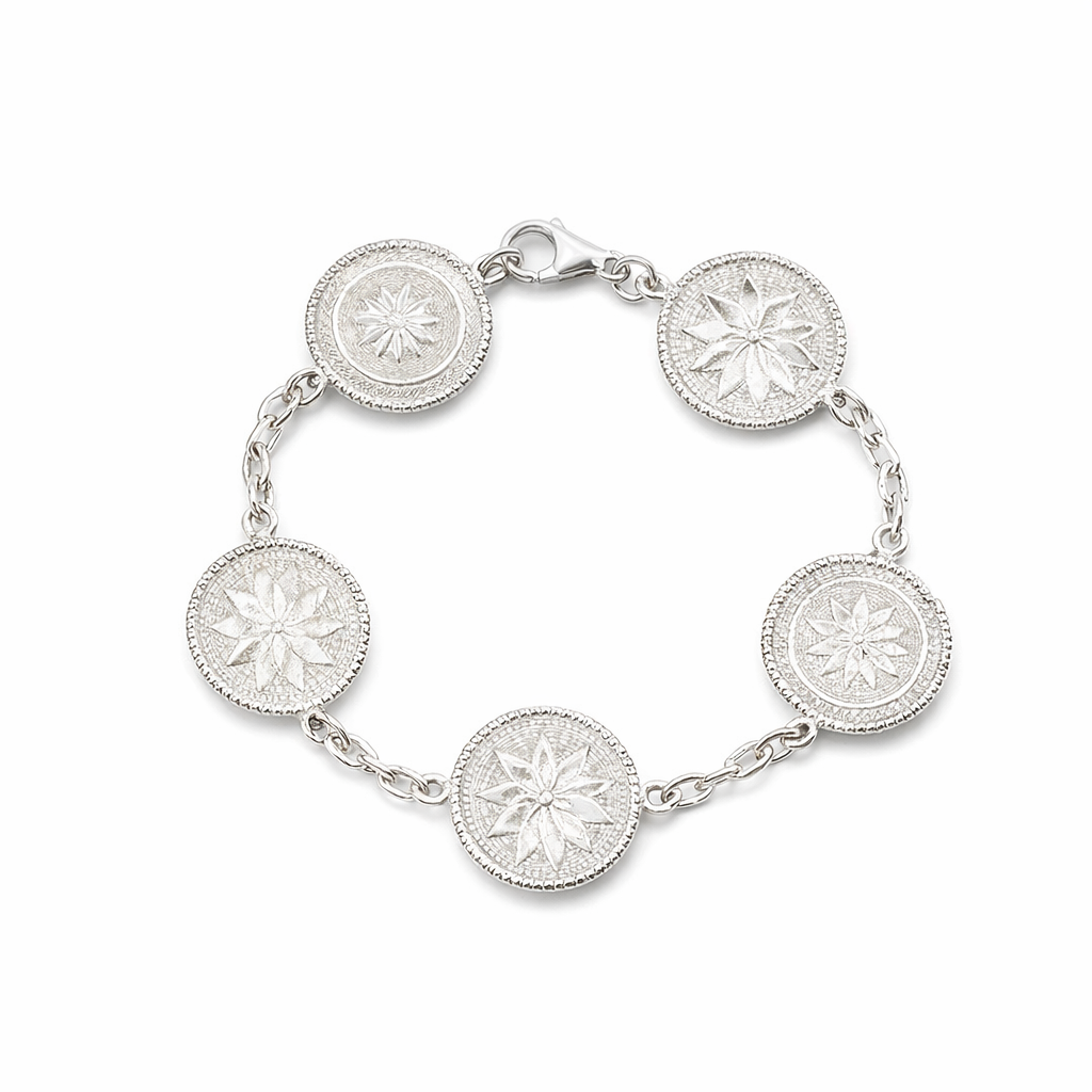 Silver Woven Buka Basket Detailed Bracelet