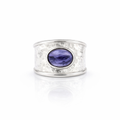 Iolite Ring In 18K White Gold
