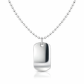 Dog Tag Pendant In Sterling Silver