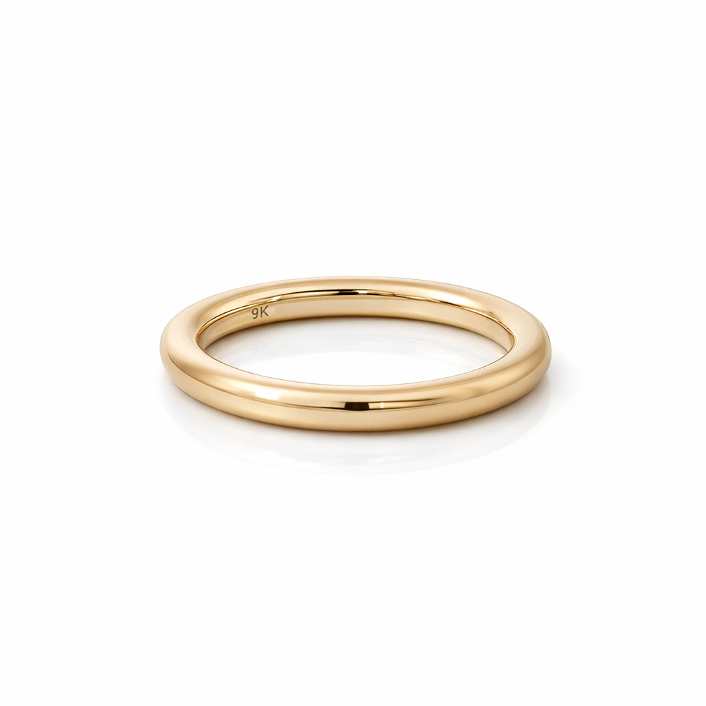 Wedding Ring | Round Profile In 9K Gold