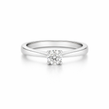 Diamond Engagement Ring In 18k White Gold