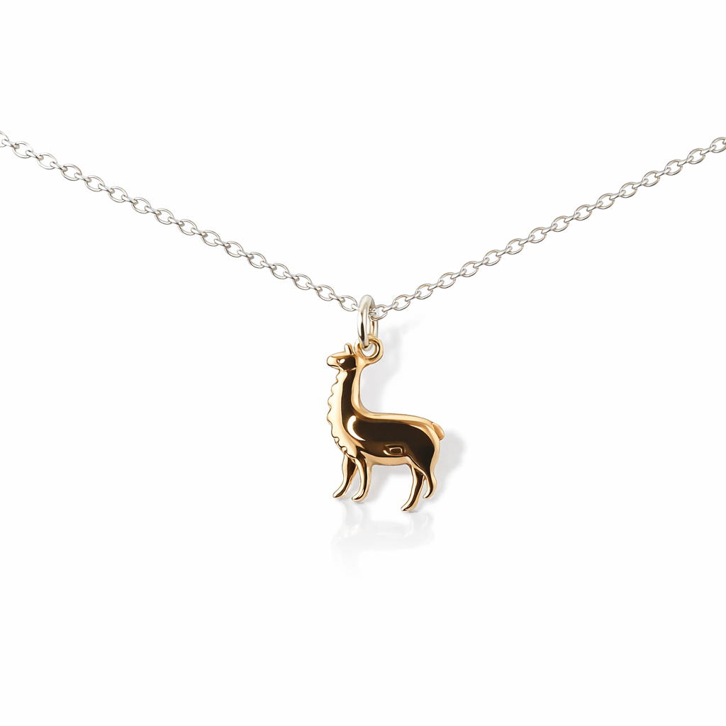 Petals Llama "Live With Tenacity..." Silver Necklace