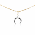 Petals Silver Necklace Crescent Moon &amp; Star "A New Best..."