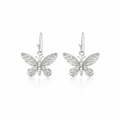 Silver Birdwing Butterfly Earrings