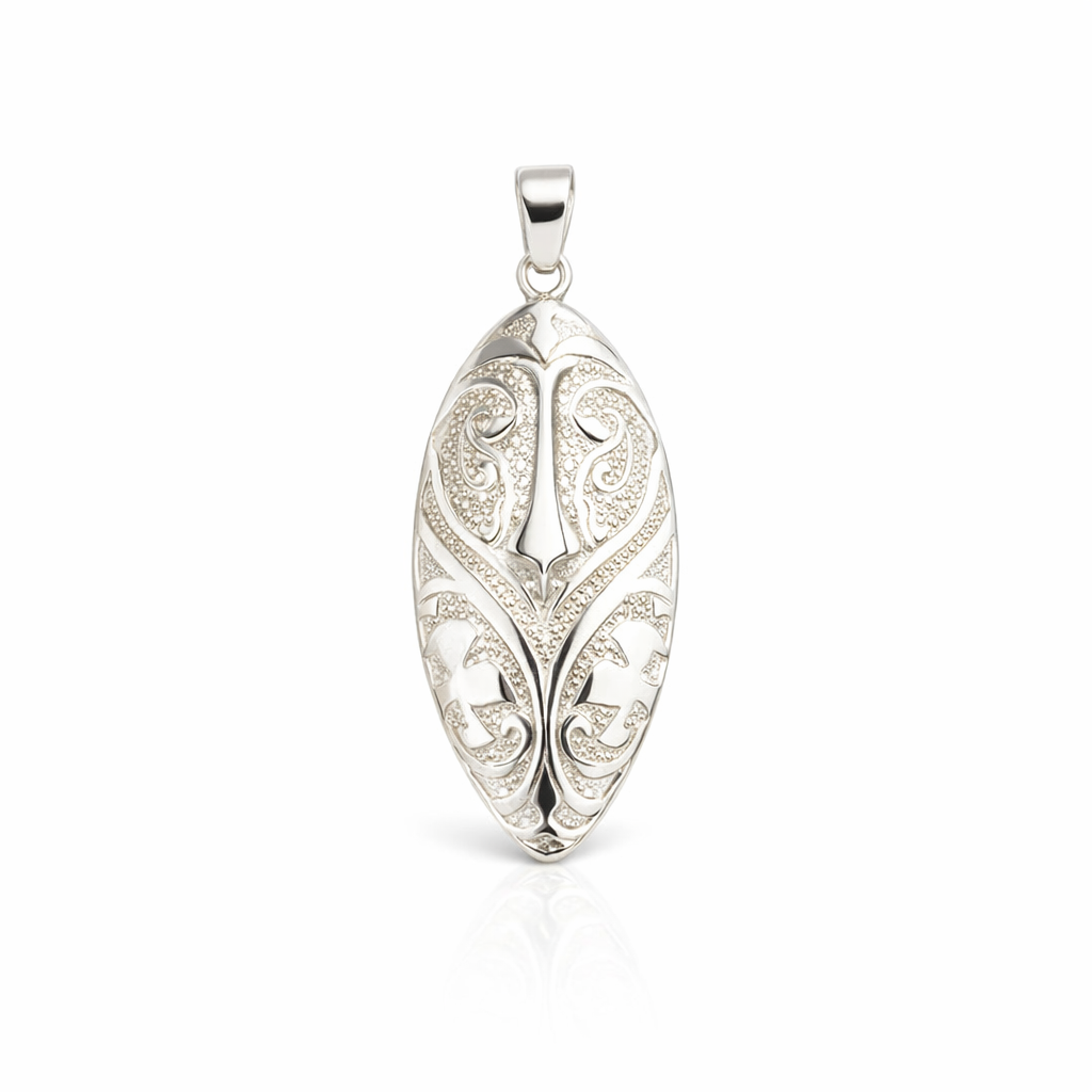 Silver Sepik River Mask Pendant