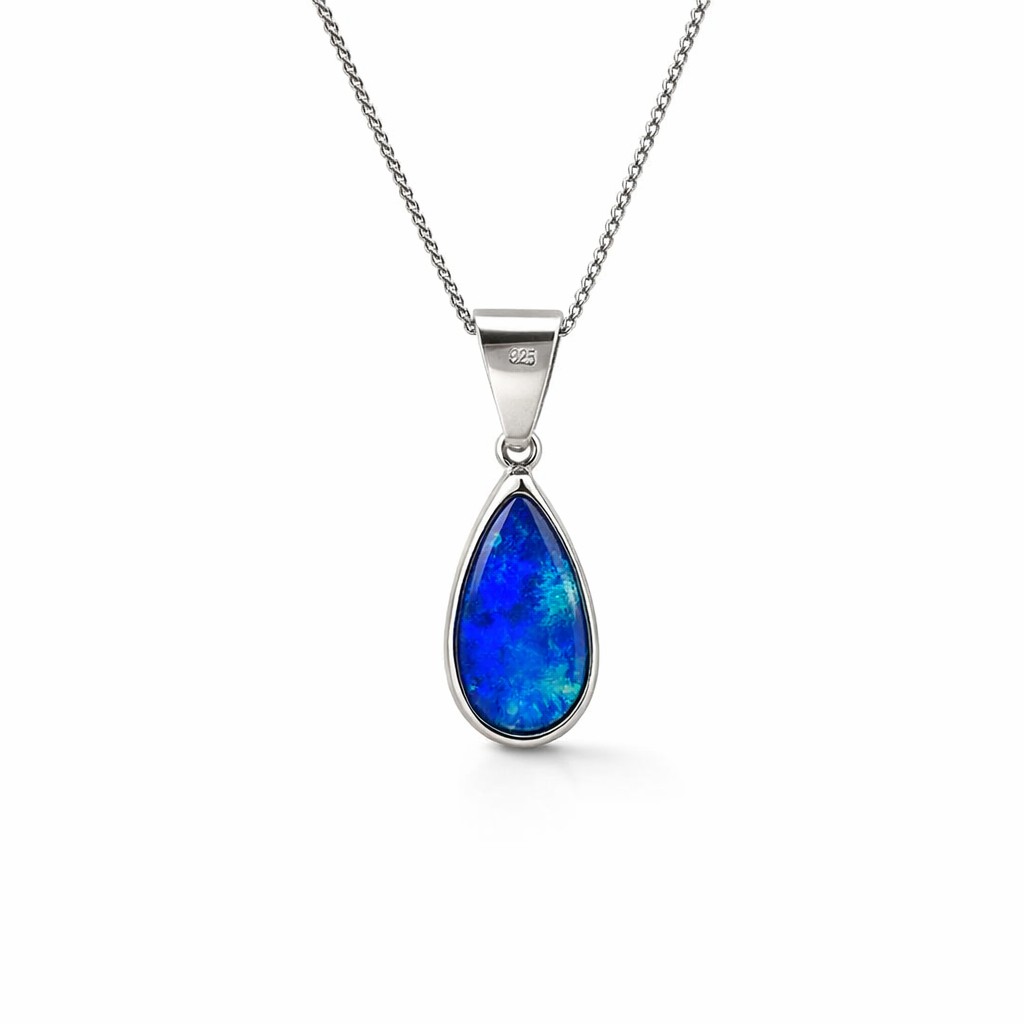 Opal Doublet Pendant In Silver