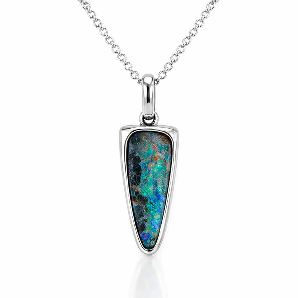 Australian Boulder Opal 3.35ct Pendant in Silver