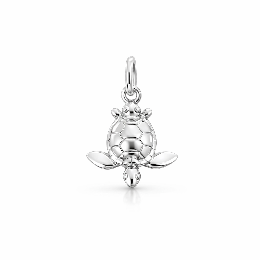 Turtle Pendant In Sterling Silver