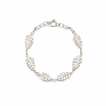 Silver Tropical Bracelet With Travellers Palm