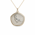 Pigeon Pendant | Crowned Victoria Pigeon In Silver