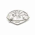 Kangaroo Kookaburra Gumtree Silver Brooch