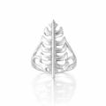 Silver Ring With Travellers Palm