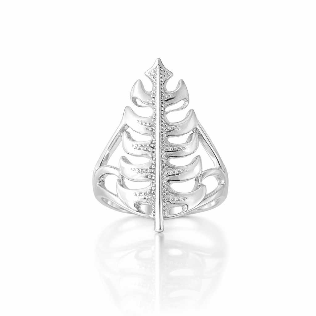 Silver Ring With Travellers Palm