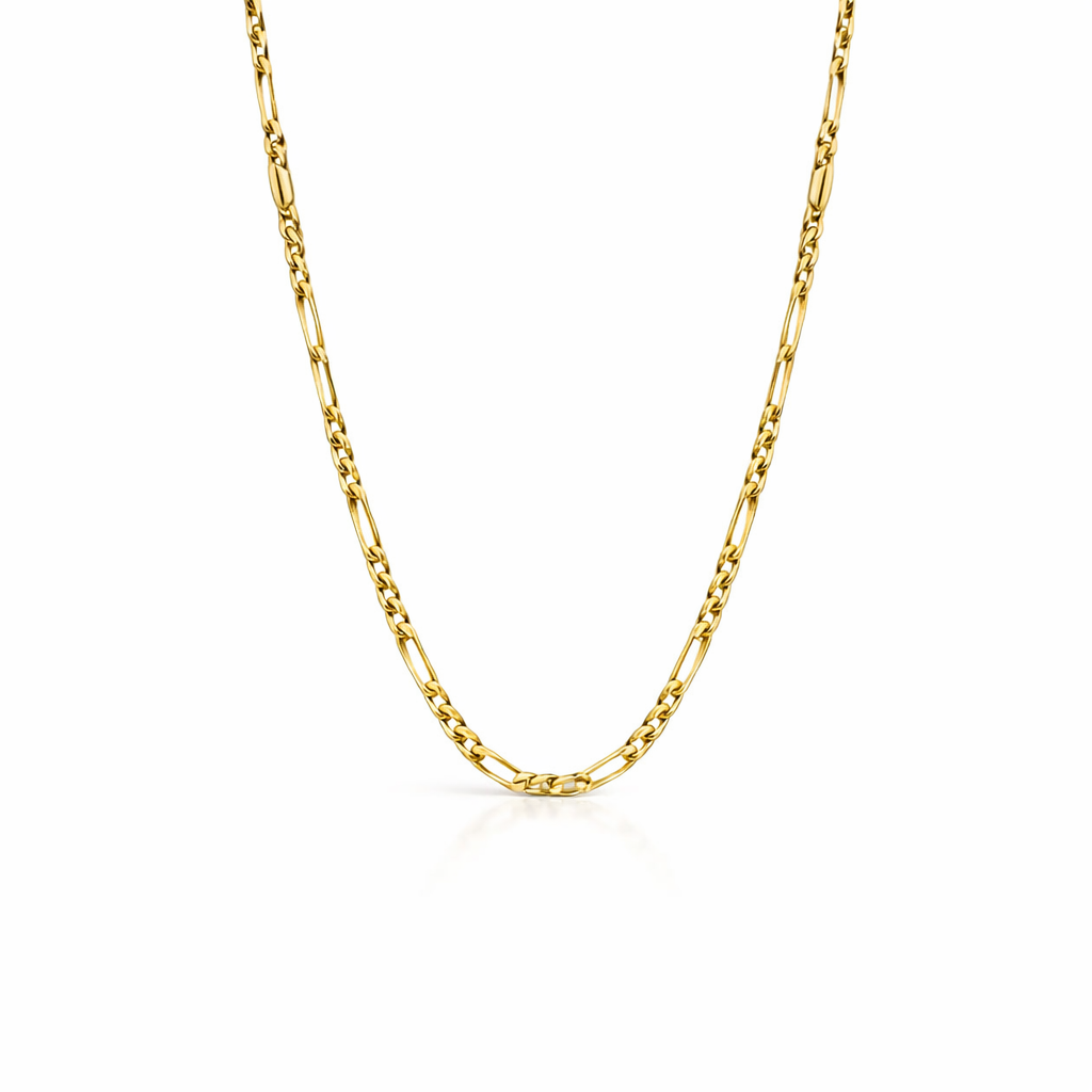 Figaro Necklace In 9K Yellow Gold
