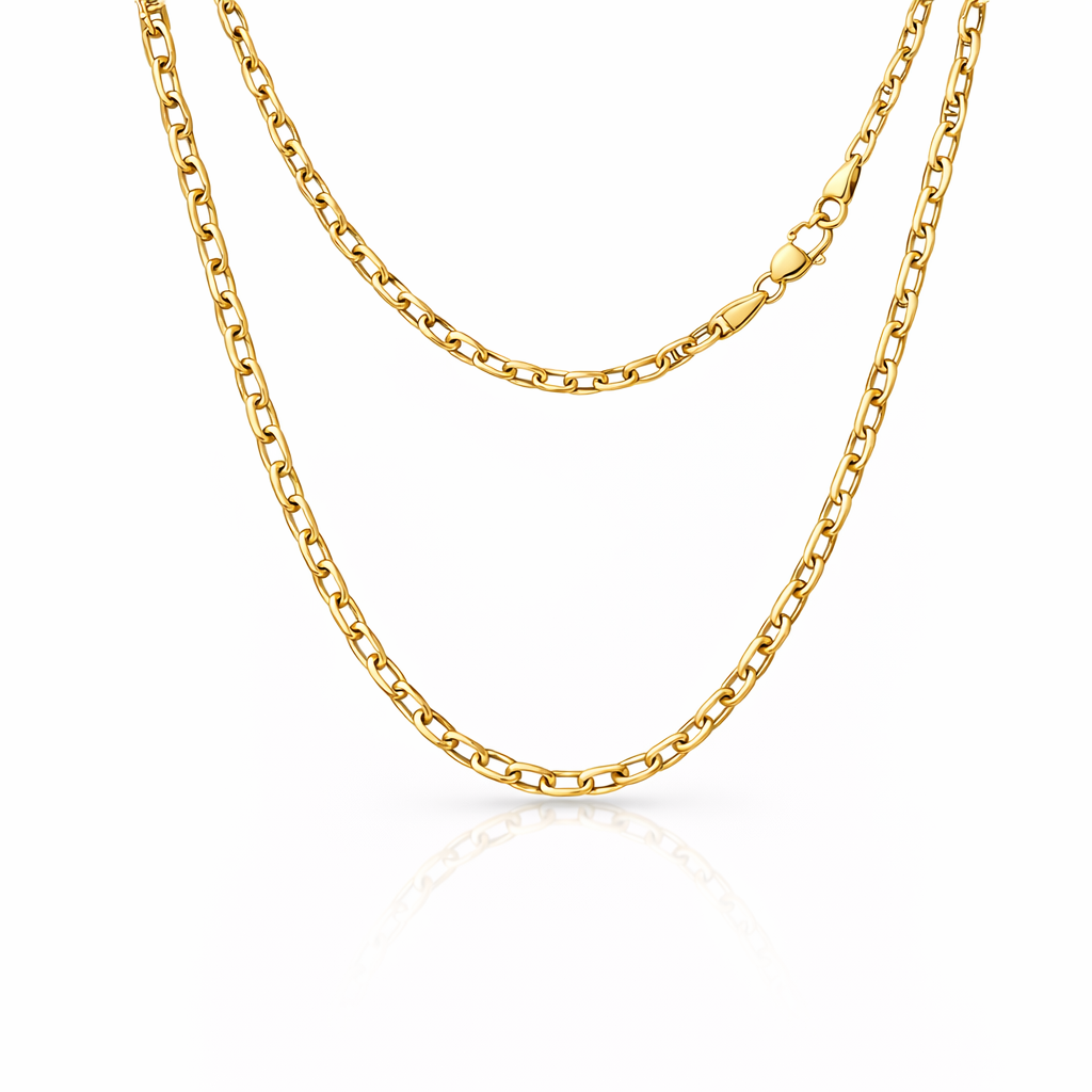 Marine Link Chain In 9ct Yellow Gold 48cm