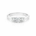 Cubic Trio Ring In Sterling Silver