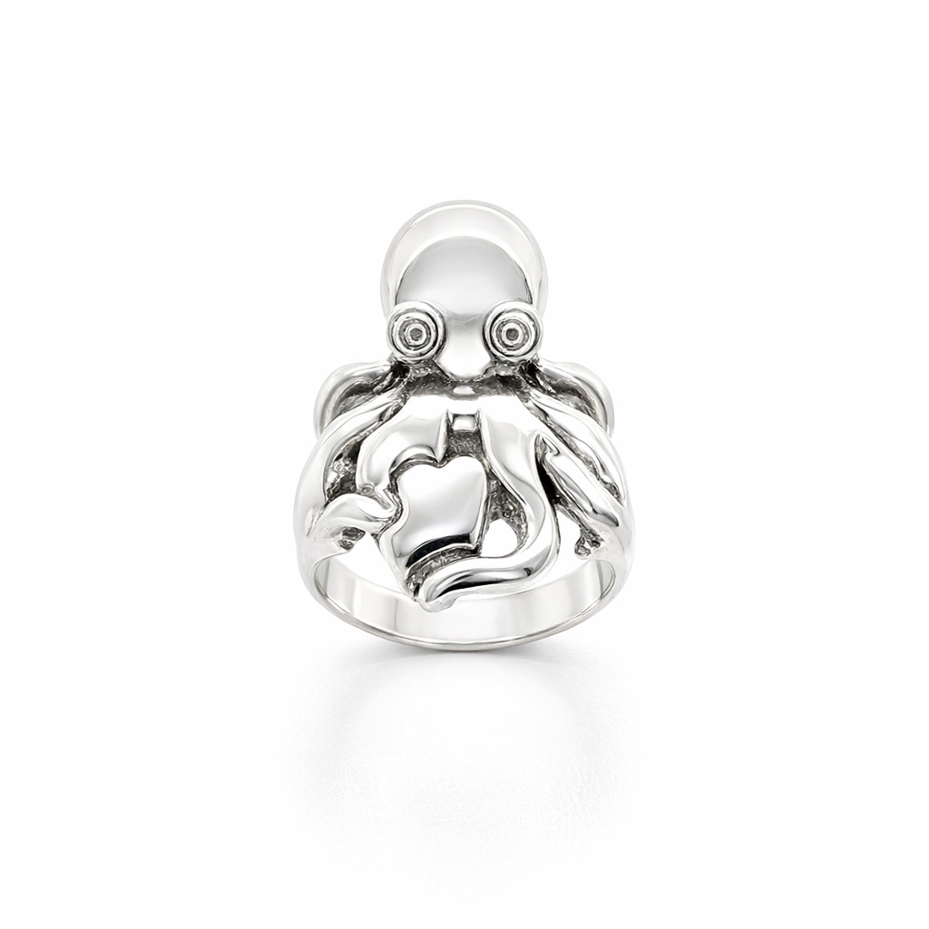 Octopus Ring In Sterling Silver