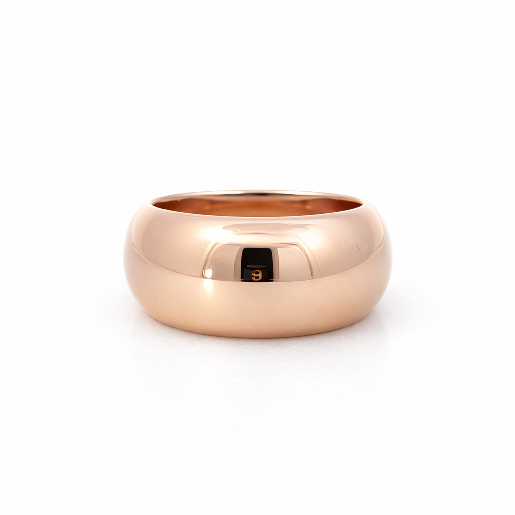 Domed Ring In 9K Rose Gold 12mm Width
