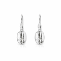 Coffee Bean Earrings In Sterling Silver