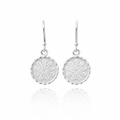 Woven Buka Basket Earrings In Sterling Silver