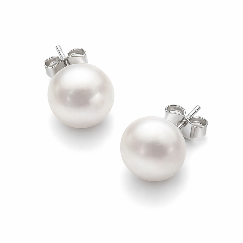 Freshwater Pearl Stud On Silver