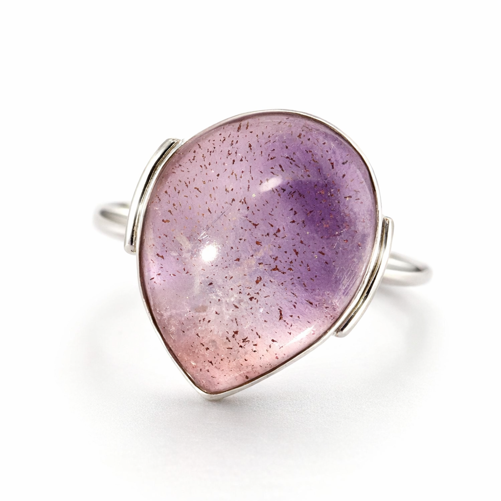 Quartz Gemstone Ring With Striking Inclusions