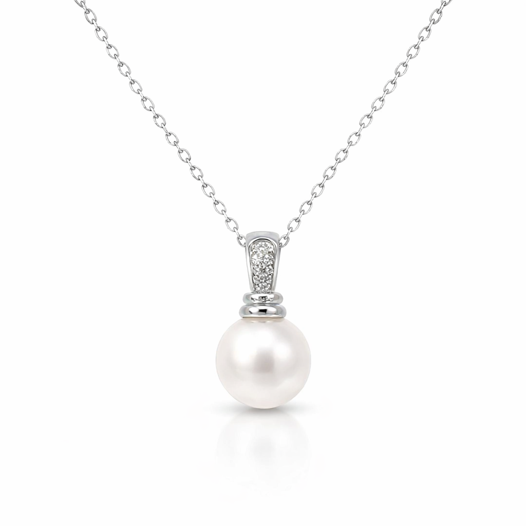 Pearl And Diamond Enhancer Pendant In 18K Gold