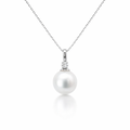 South Sea Pearl Pendant With Diamond Dangle In 18K