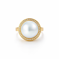 South Sea Pearl And Diamond Ring | 18K