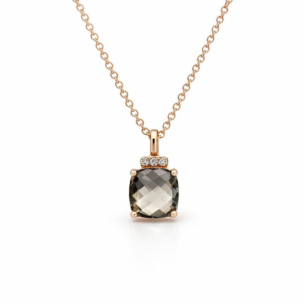 Sybella Smoky Quartz &amp; Cubic Zirconia Necklace