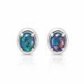 Opal Earrings | Triplets In Sterling Silver