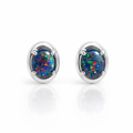 Opal Earrings | Triplets In Sterling Silver