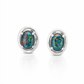 Opal Earrings | Triplets In Sterling Silver
