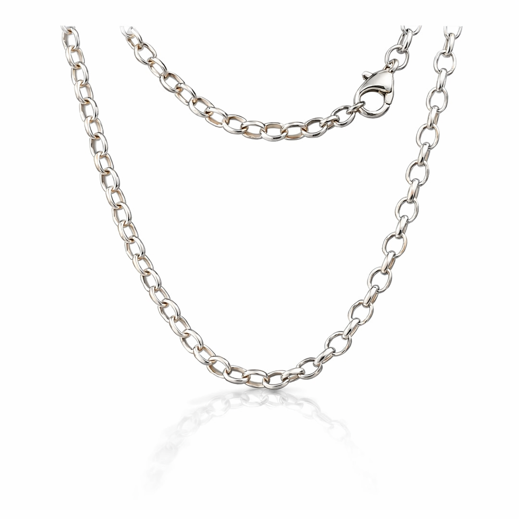 Belcher Chain In Sterling Silver 55cm