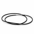 Neoprene Cord 2mm With Riveted Silver Clasp