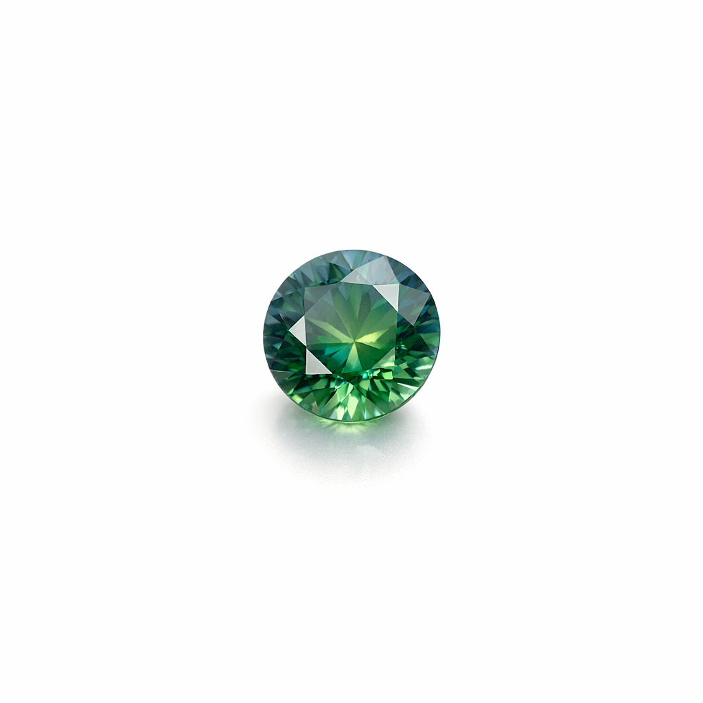 Loose Natural Round Green/Blue Sapphire 1.54ct