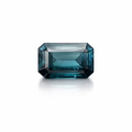 Loose Natural Teal Emerald Cut Sapphire 1.58CT