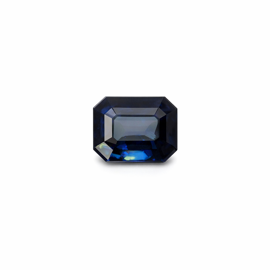 Loose Natural Royal Blue Emerald Cut Sapphire 1.17CT