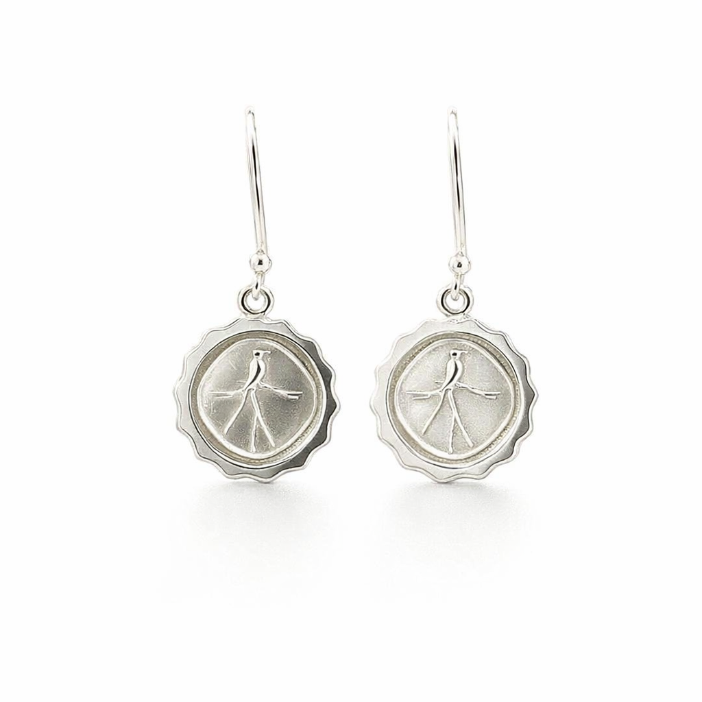 King Bird Of Paradise Earrings In Sterling Silver