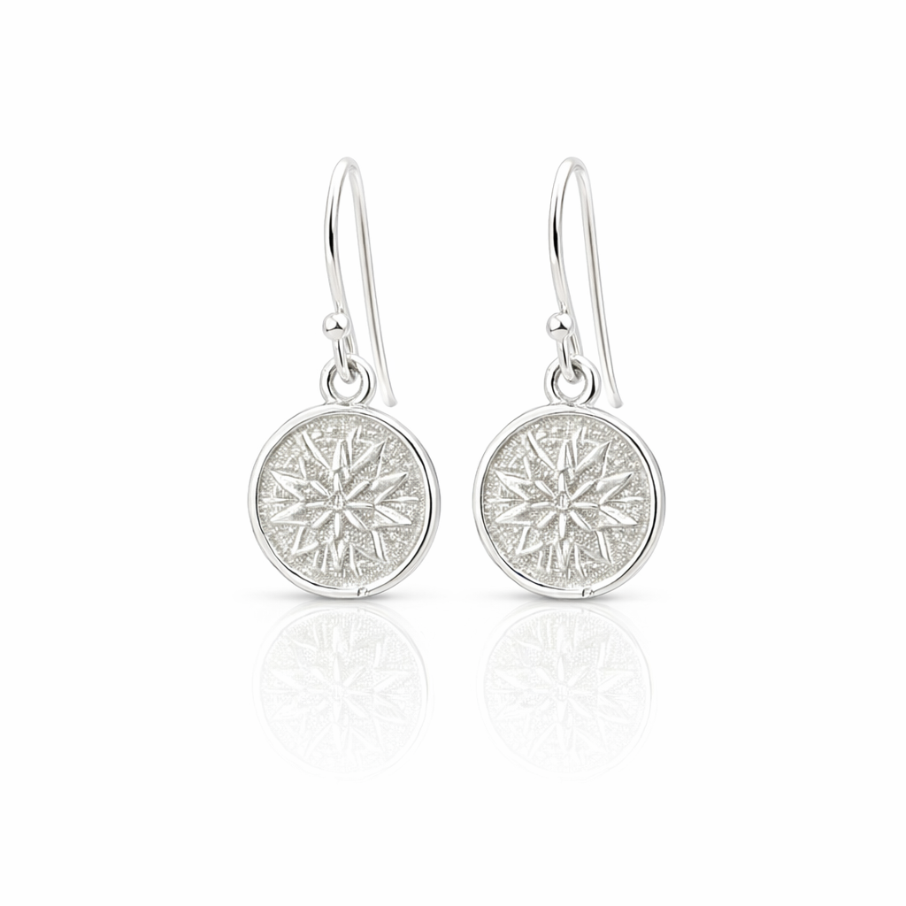 Silver Buka Basket Inspired Earrings