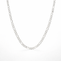 Silver Figaro Style Necklace 50cm