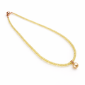 Peridot And Pearl Enhancer Necklace In 18K